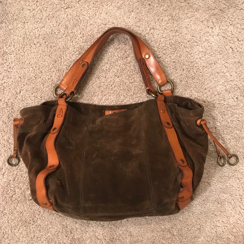 Lucky Brand Brown Suede/Leather Bag